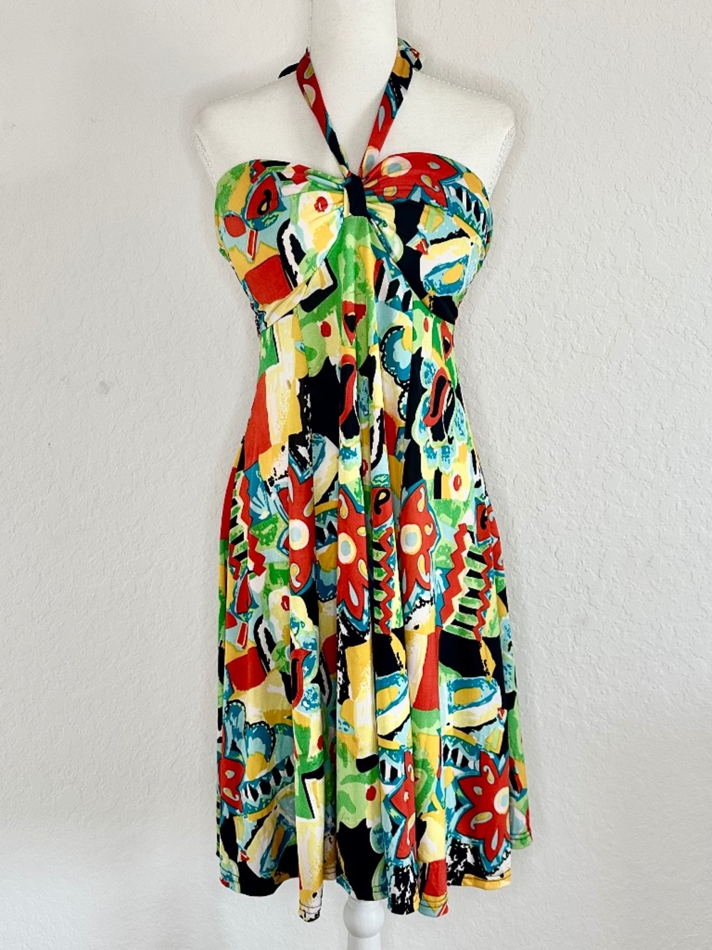 India Boutique Multicolor Halter Dress, Size M
